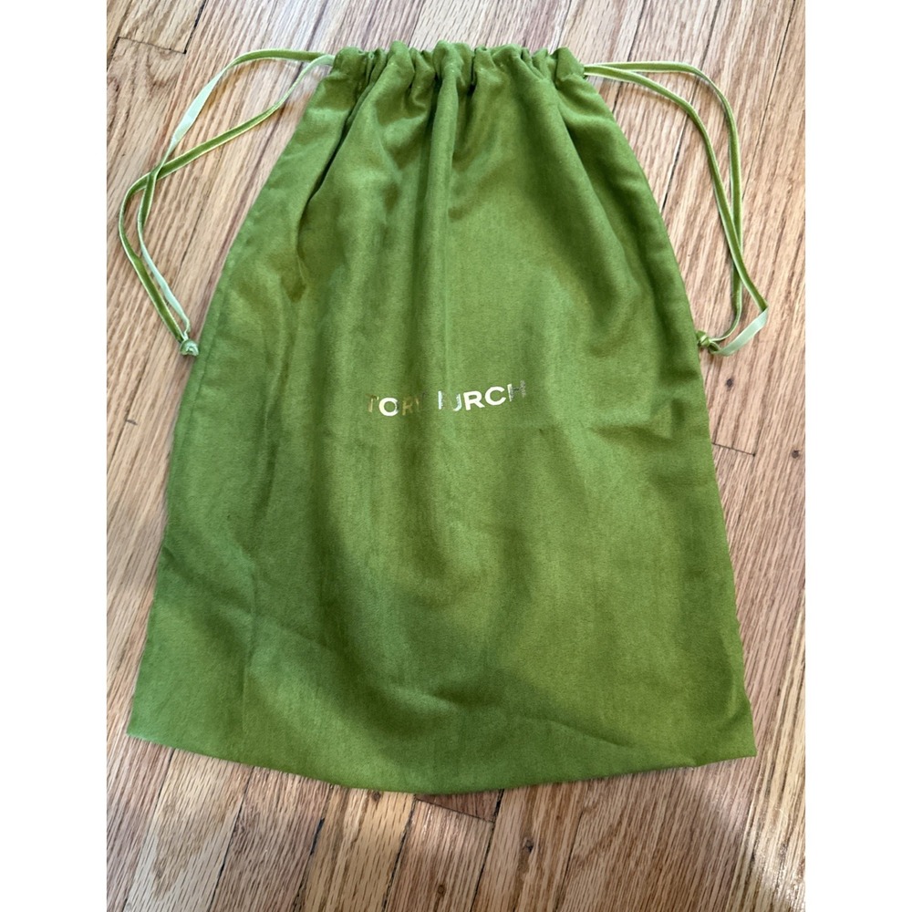 Tory Burch 12" x 15" Drawstring DUST BAG Olive Green for Purse / Sneakers  (New) - Picture 2 of 3
